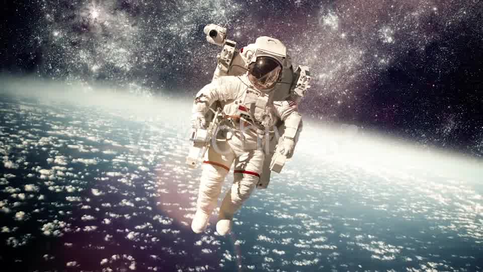 Astronaut In Outer Space Against The Planet Earth Videohive 15330844 Motion Graphics Image 9