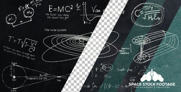 Astronomy and Astrophysics Chalkboard Equations - Videohive Download 11973278