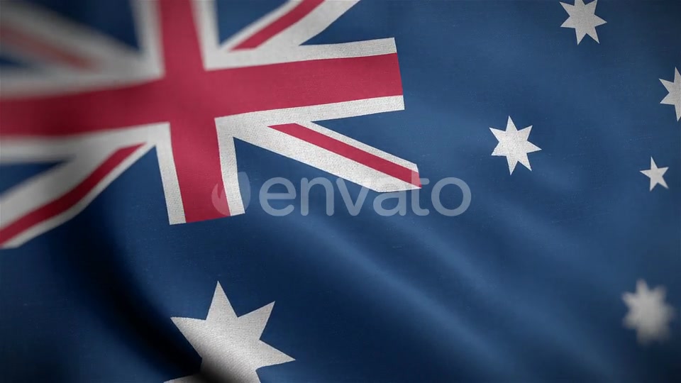 Australia Flag Closeup Blowing In Wind Videohive 25742075 Motion Graphics Image 5