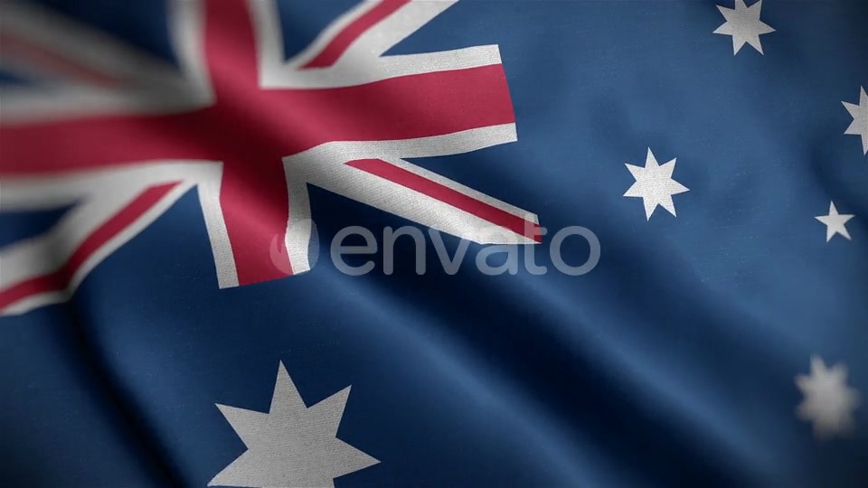 Australia Flag Closeup Blowing In Wind Videohive 25742075 Motion Graphics Image 6