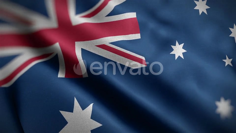 Australia Flag Closeup Blowing In Wind Videohive 25742075 Motion Graphics Image 7