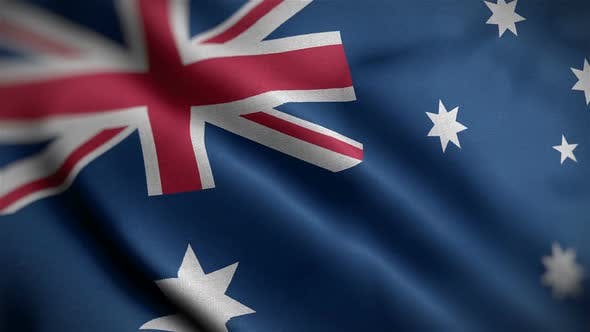 Australia Flag Closeup Blowing In Wind - 25742075 Download Videohive