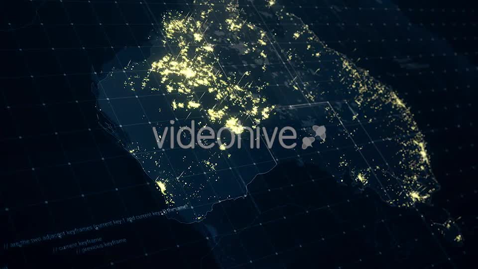 Australia Map at Night HD Videohive 19230065 Motion Graphics Image 1