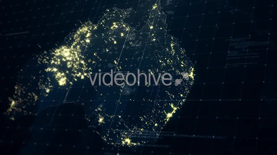 Australia Map at Night HD Videohive 19230065 Motion Graphics Image 10