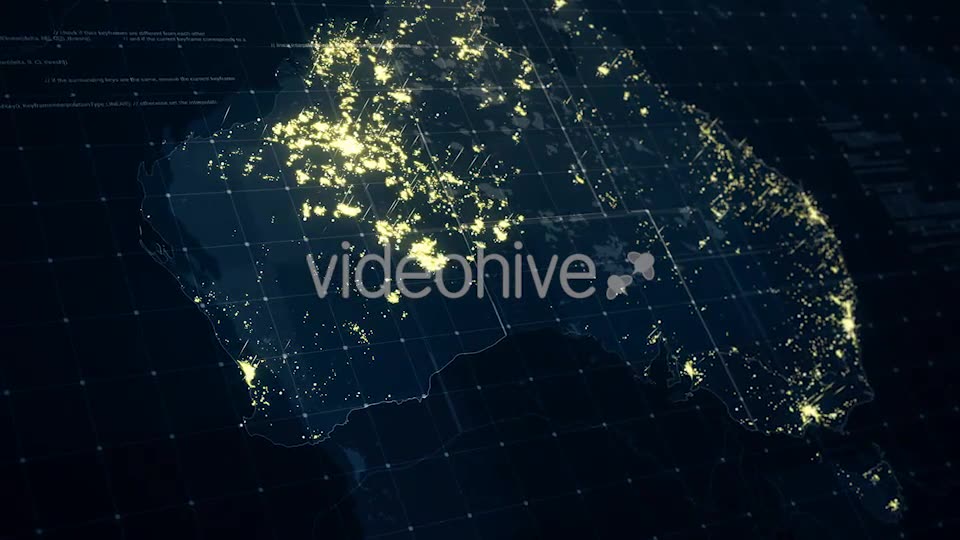 Australia Map at Night HD Videohive 19230065 Motion Graphics Image 2