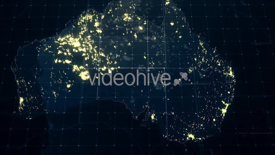 Australia Map at Night HD Videohive 19230065 Motion Graphics Image 6