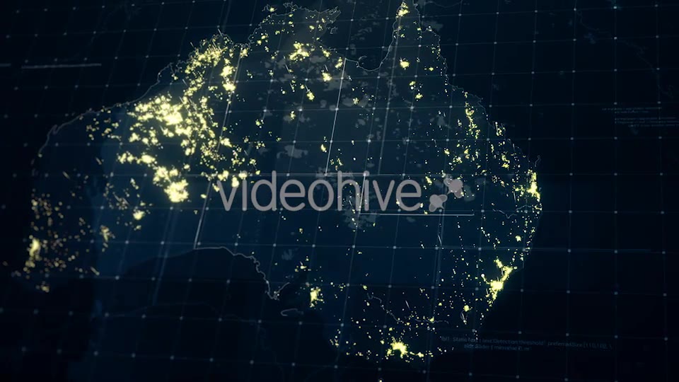 Australia Map at Night HD Videohive 19230065 Motion Graphics Image 8