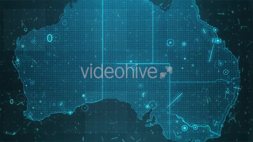 Australia Map Background Cities Connections HD Videohive 18458418 Motion Graphics Image 1