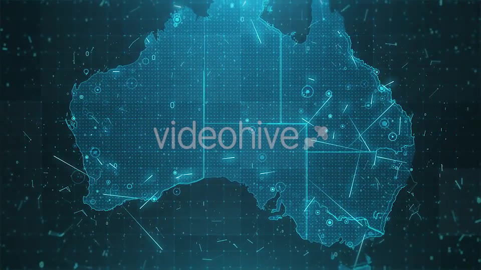 Australia Map Background Cities Connections HD Videohive 18458418 Motion Graphics Image 2