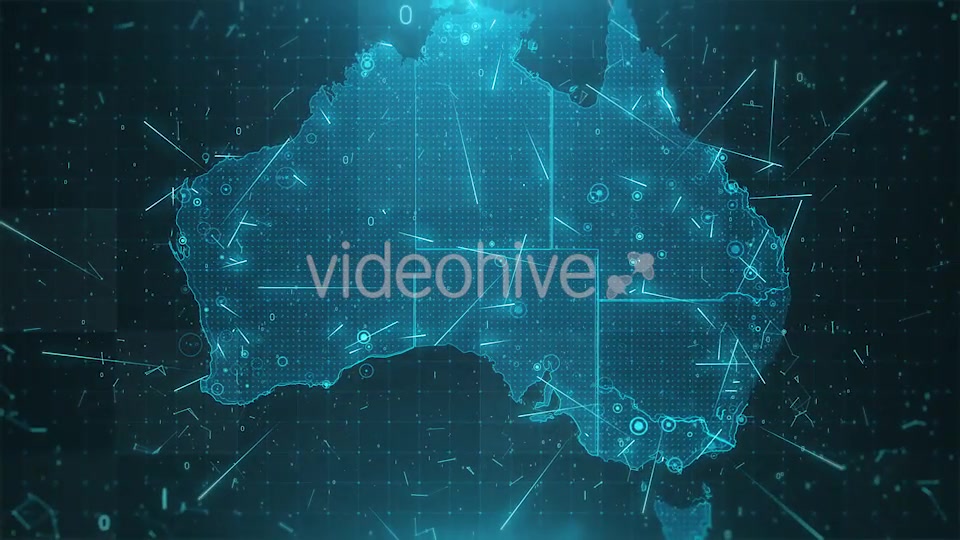 Australia Map Background Cities Connections HD Videohive 18458418 Motion Graphics Image 3