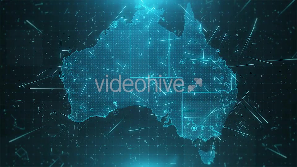 Australia Map Background Cities Connections HD Videohive 18458418 Motion Graphics Image 4