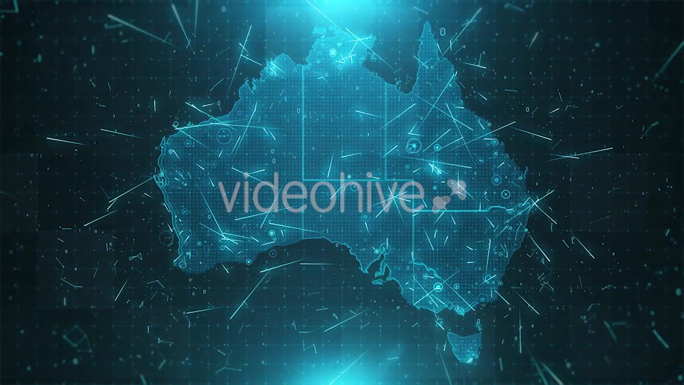 Australia Map Background Cities Connections HD Videohive 18458418 Motion Graphics Image 6