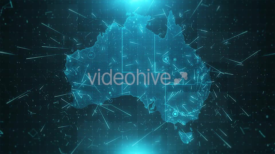 Australia Map Background Cities Connections HD Videohive 18458418 Motion Graphics Image 7