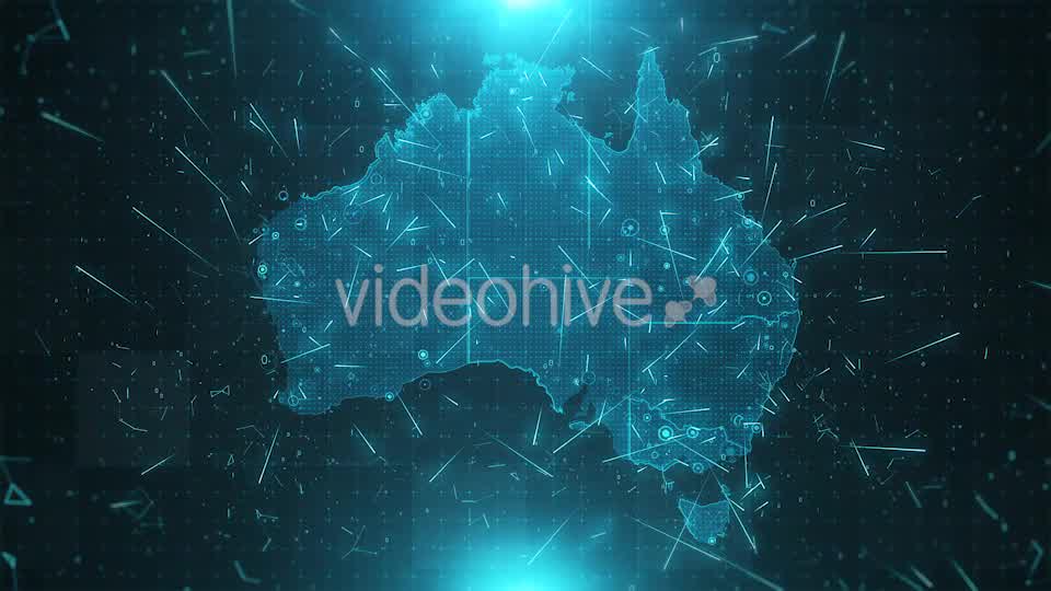 Australia Map Background Cities Connections HD Videohive 18458418 Motion Graphics Image 9