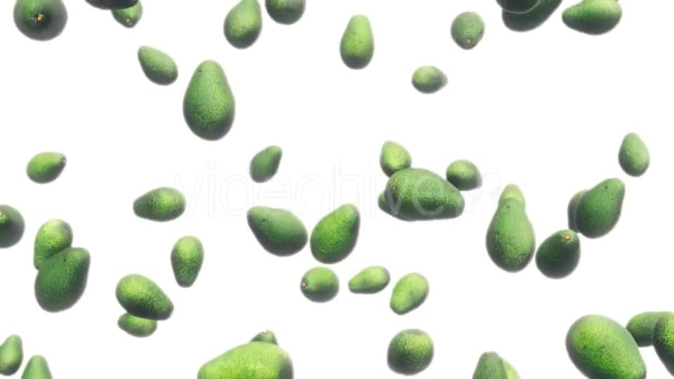 Avocados Falling Against White Videohive 19471105 Motion Graphics Image 1