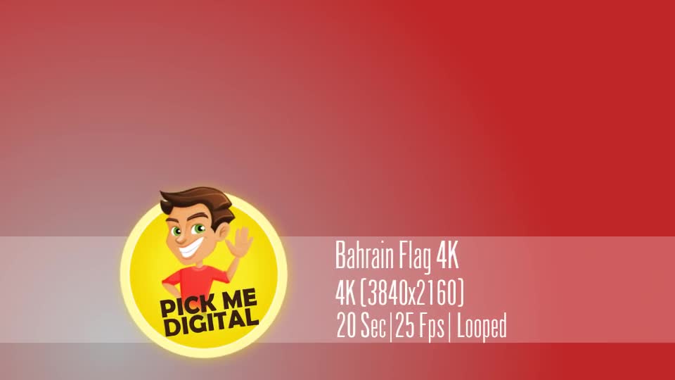 Bahrain Flag 4K Videohive 20327941 Motion Graphics Image 1