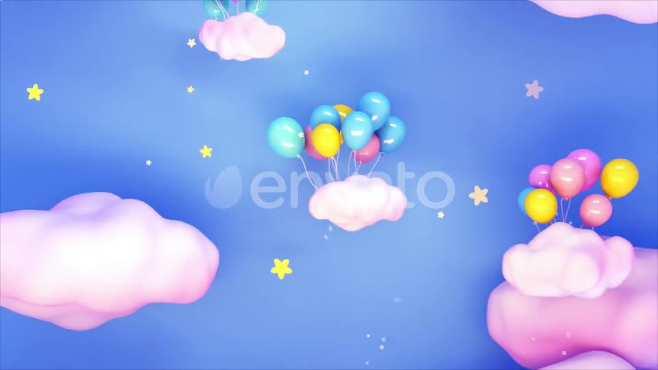 Balloons And Stars Videohive 23769458 Motion Graphics Image 1