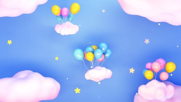 Balloons And Stars - Videohive Download 23769458
