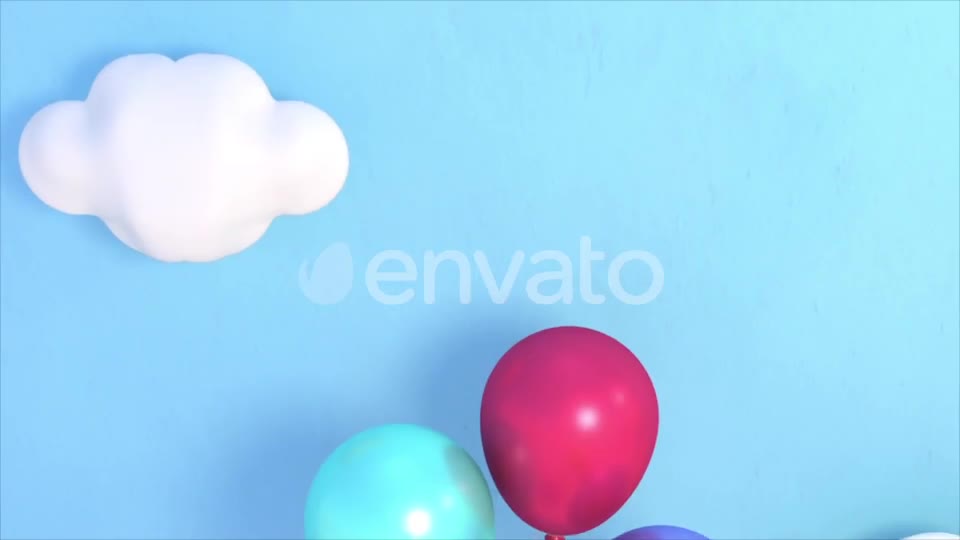 Balloons in the Sky and Fireworks Videohive 22402213 Motion Graphics Image 1