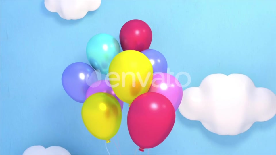 Balloons in the Sky and Fireworks Videohive 22402213 Motion Graphics Image 3