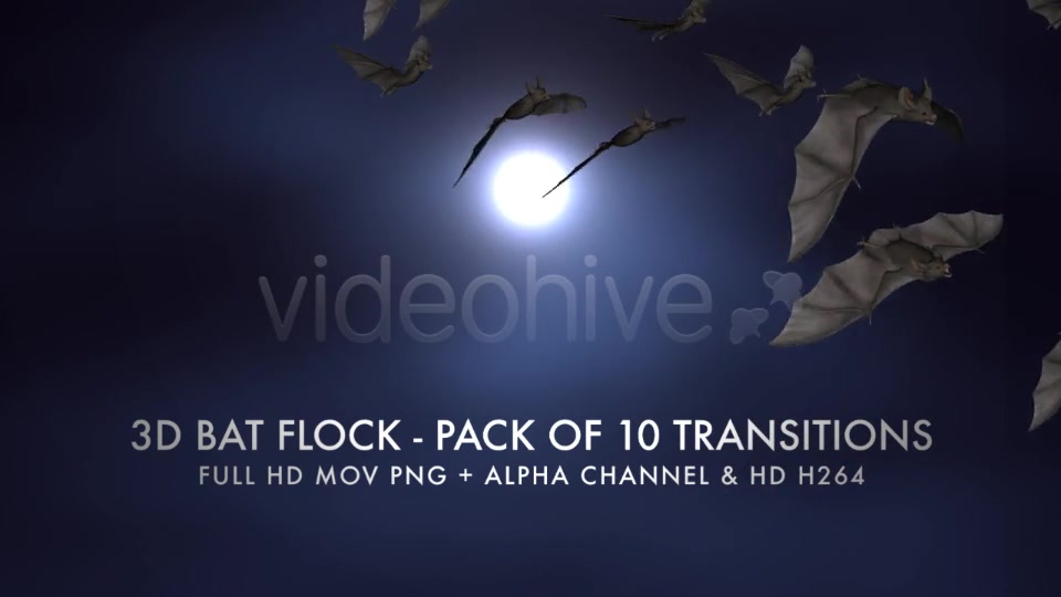 Bat Flock Pack of 10 Transitions Videohive 5709602 Motion Graphics Image 10