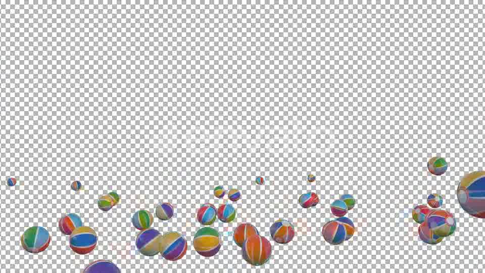 Beach Balls Falling to Transparent Background Videohive 21667562 Motion Graphics Image 10