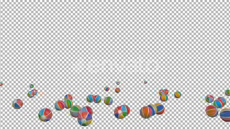 Beach Balls Falling to Transparent Background Videohive 21667562 Motion Graphics Image 12
