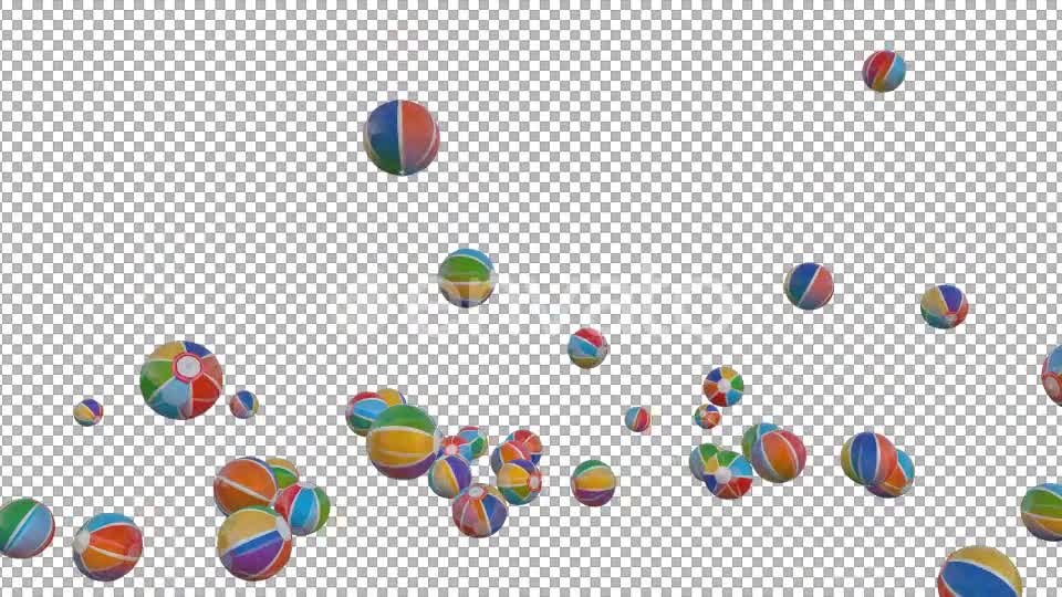 Beach Balls Falling to Transparent Background Videohive 21667562 Motion Graphics Image 7
