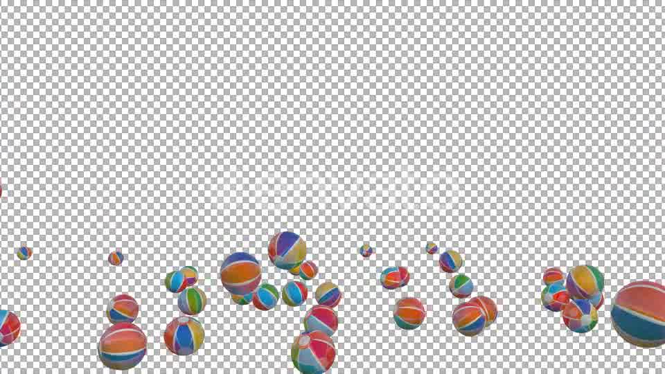 Beach Balls Falling to Transparent Background Videohive 21667562 Motion Graphics Image 9