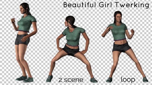 Beautiful Girl Twerking 2 Scene - Download 20967135 Videohive