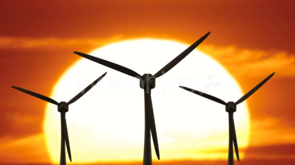Beautiful Landscape View of Sunset Wind Turbine Field Videohive 21200014 Motion Graphics Image 10