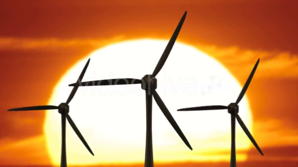 Beautiful Landscape View of Sunset Wind Turbine Field Videohive 21200014 Motion Graphics Image 3