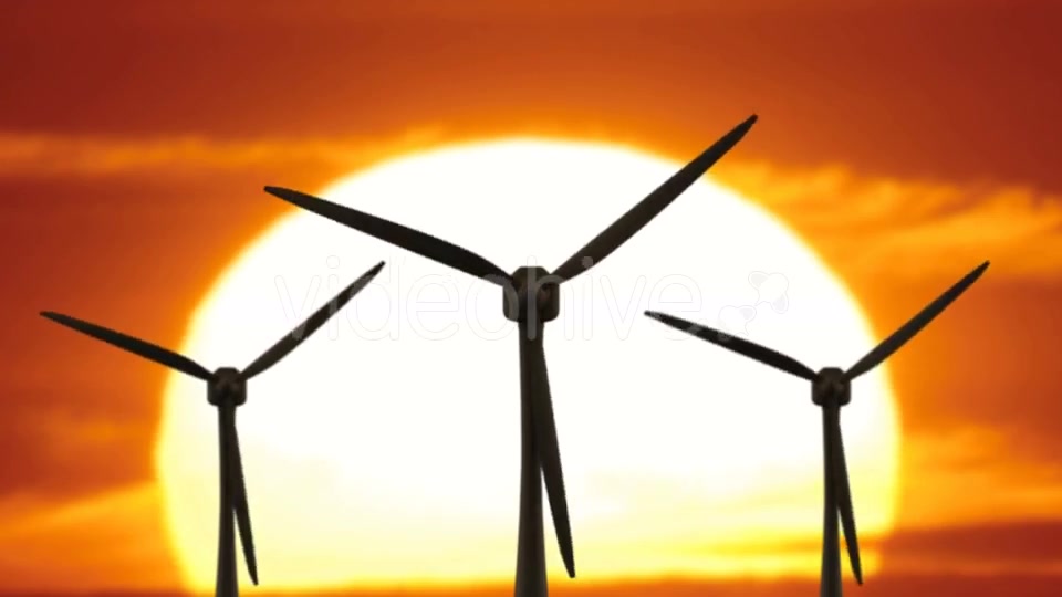 Beautiful Landscape View of Sunset Wind Turbine Field Videohive 21200014 Motion Graphics Image 5