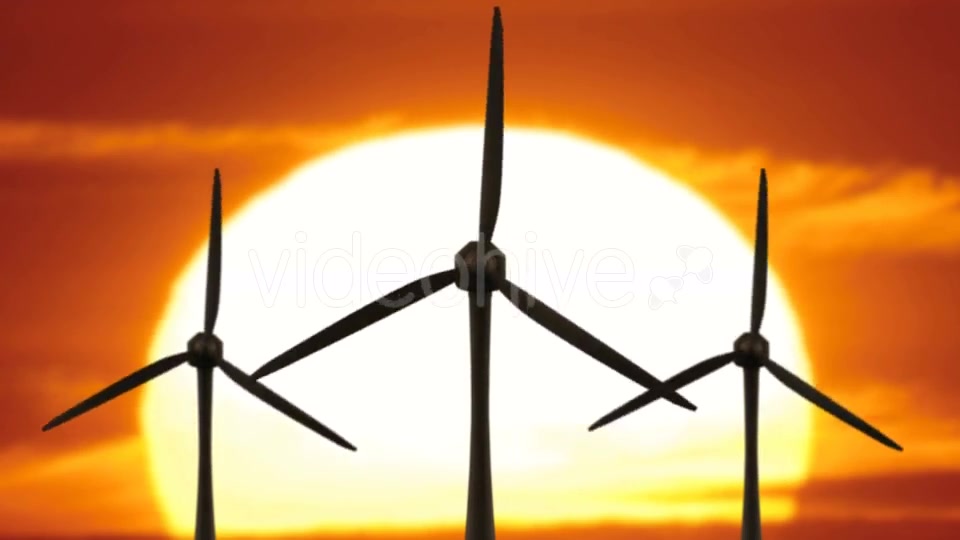 Beautiful Landscape View of Sunset Wind Turbine Field Videohive 21200014 Motion Graphics Image 6
