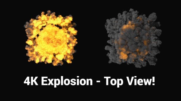 Big 4K Explosion Top View - Download Videohive 23447264