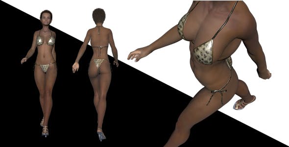 Bikini Girl Walk Loop Bouncy Lucy Pack of 5 - Videohive 19615598 Download