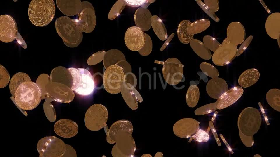 Bitcoin Falling Loop Background Videohive 20326776 Motion Graphics Image 1