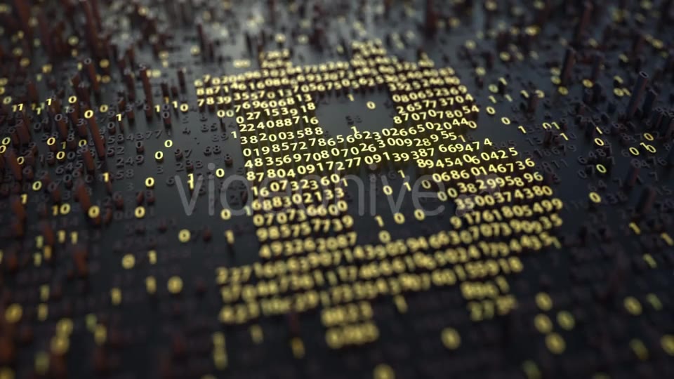 Bitcoin Symbol Made of Golden Numbers Videohive 20860850 Motion Graphics Image 3