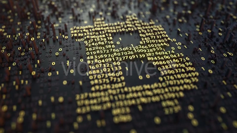 Bitcoin Symbol Made of Golden Numbers Videohive 20860850 Motion Graphics Image 5