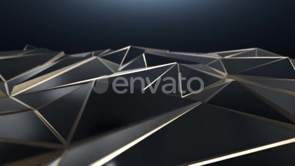 Black and Gold Abstract Low Poly Triangle Background Videohive 21998062 Motion Graphics Image 10