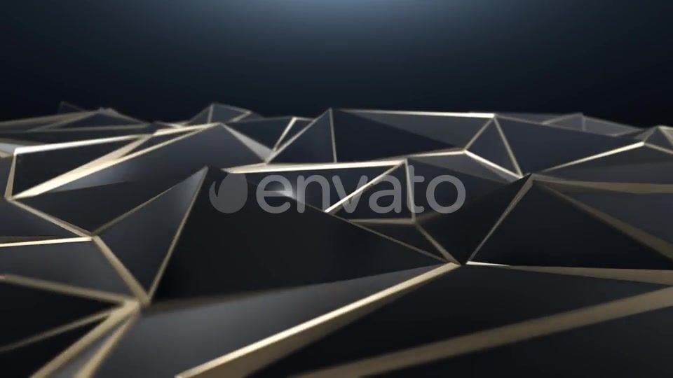 Black and Gold Abstract Low Poly Triangle Background Videohive 21998062 Motion Graphics Image 12