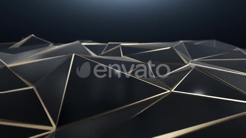 Black and Gold Abstract Low Poly Triangle Background Videohive 21998062 Motion Graphics Image 13