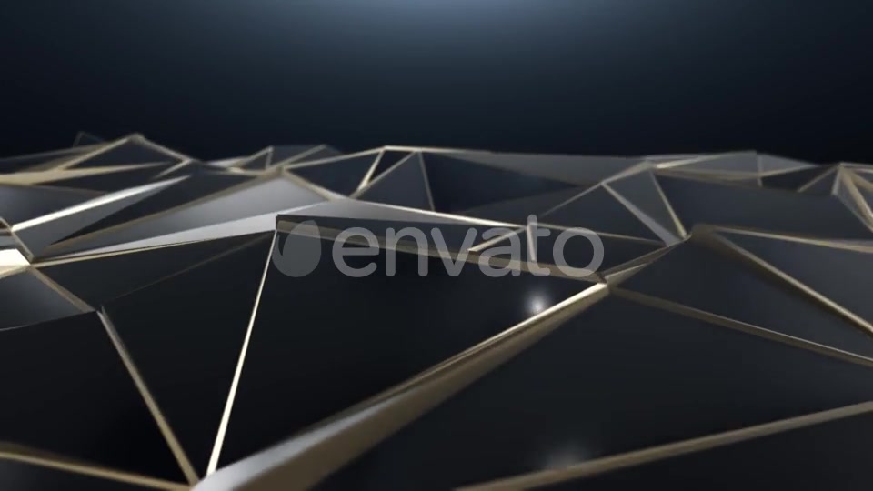 Black and Gold Abstract Low Poly Triangle Background Videohive 21998062 Motion Graphics Image 3