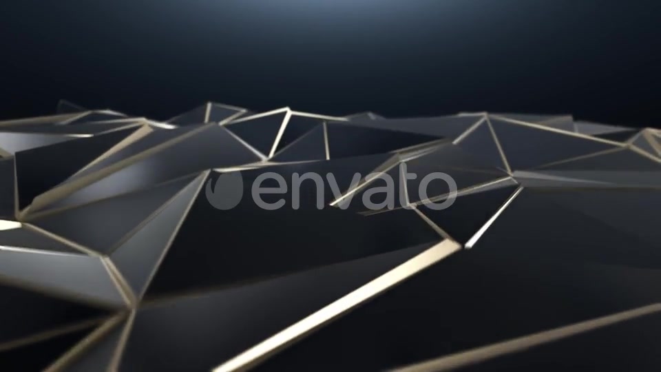 Black and Gold Abstract Low Poly Triangle Background Videohive 21998062 Motion Graphics Image 4
