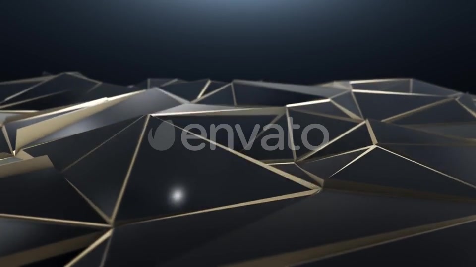 Black and Gold Abstract Low Poly Triangle Background Videohive 21998062 Motion Graphics Image 6