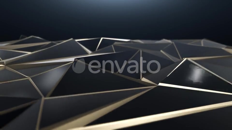 Black and Gold Abstract Low Poly Triangle Background Videohive 21998062 Motion Graphics Image 7