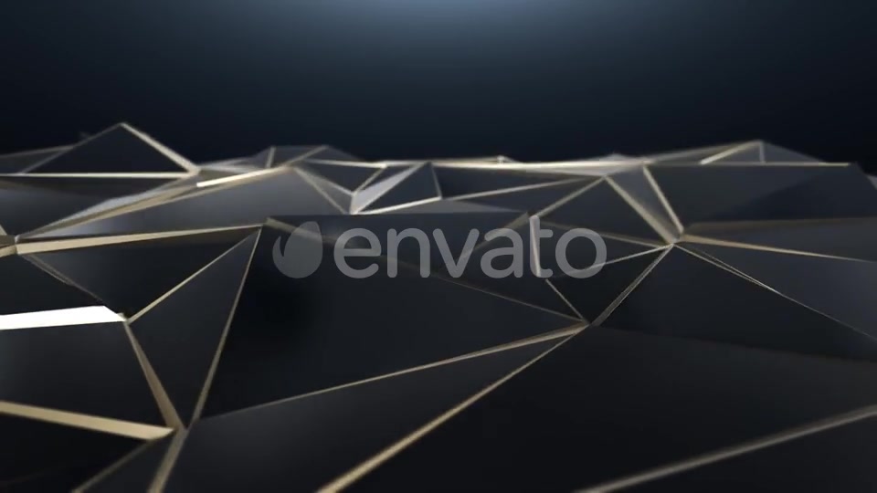 Black and Gold Abstract Low Poly Triangle Background Videohive 21998062 Motion Graphics Image 8