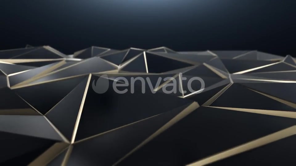 Black and Gold Abstract Low Poly Triangle Background Videohive 21998062 Motion Graphics Image 9