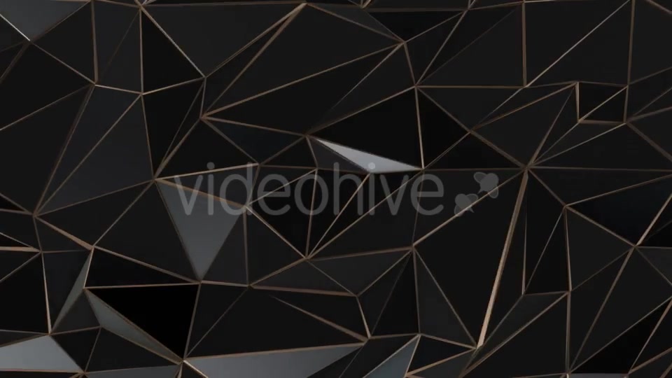 Black and Gold Abstract Low Poly Triangle Background Videohive 21529930 Motion Graphics Image 10