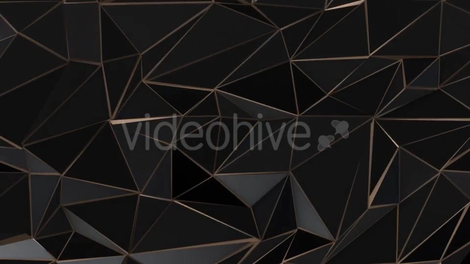 Black and Gold Abstract Low Poly Triangle Background Videohive 21529930 Motion Graphics Image 5
